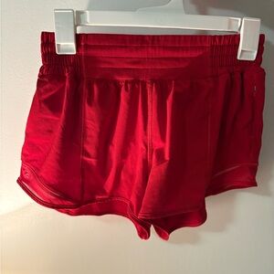 Lululemon Athletica Red Athletic Shorts